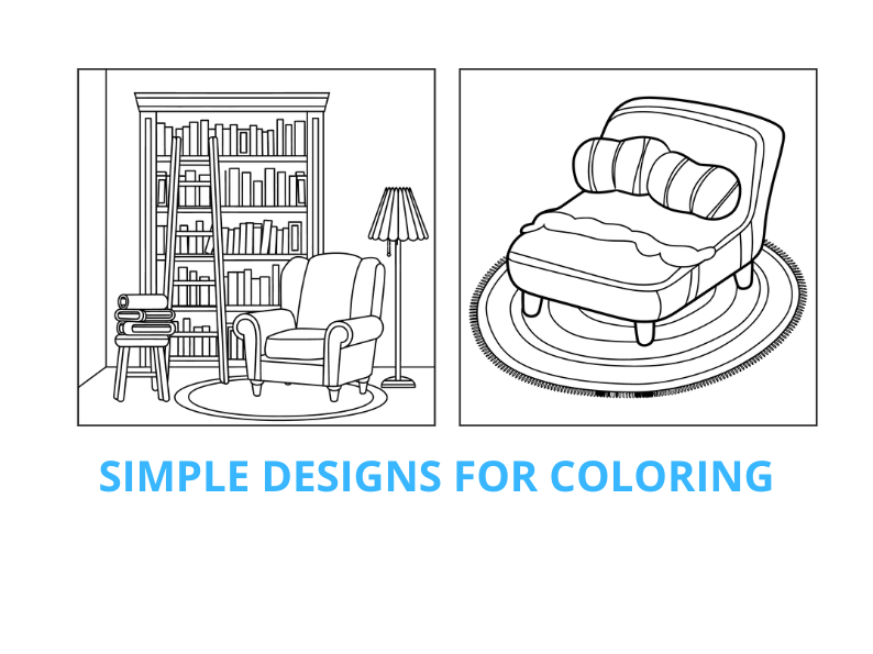 Hygge Place: A Coloring Book for Adults and Teens, Bold and Easy Designs and Relaxing Moments (Bold and Easy Coloring)