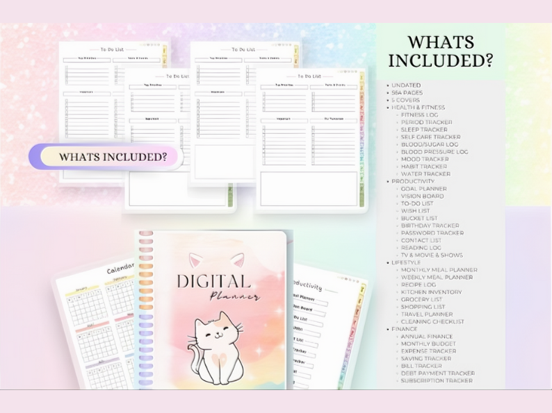 Your Ultimate Undated Digital Planner: "Stay Organized, Boost Productivity, and Plan at Your Own Pace"—"Plan Your Life, Your Way".