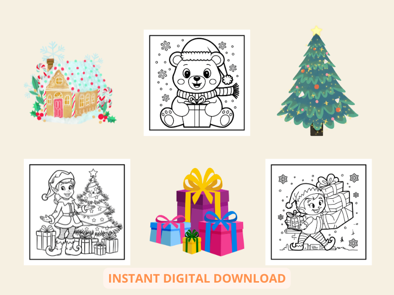 Christmas Coloring book: Bold and Easy designs for Kids And Adults (relax and express their creativity while enjoying the magic of the season)